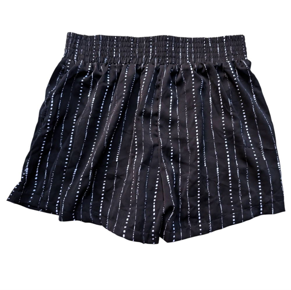 Emery Rose Black and White Striped High-Waist Shorts Size 1X